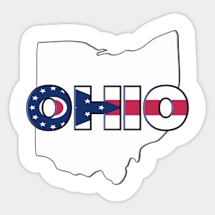 Ohio Colored State Letters Sticker